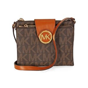 Michael Kors Fulton Brown Large Crossbody Bag